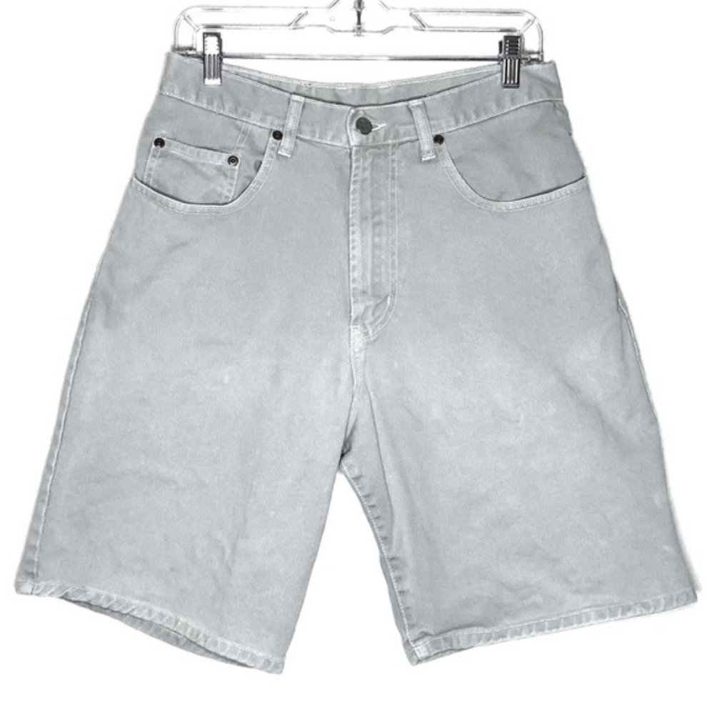 Vintage Lucky Brand Gray Denim Jean Shorts Size 30